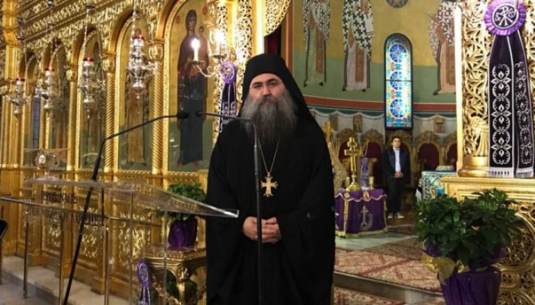 Ο Καθηγούμενος της Ι. Μονής Εσφιγμένου στην Λάρισα (ΦΩΤΟ)