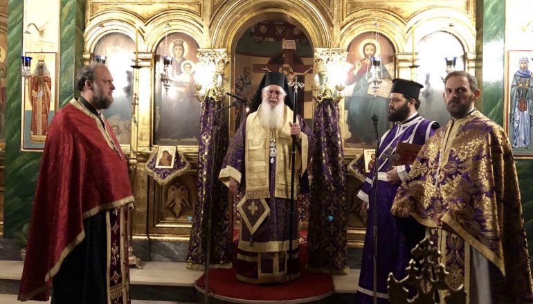Προηγιασμένη Θεία Λειτουργία στην Ι. Μητρόπολη Θηβών (ΦΩΤΟ)