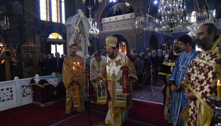 Ο Επίσκοπος Σαλώνων στον Ι. Ναό Μεταμορφώσεως Σωτήρος Καλλιθέας (ΦΩΤΟ)