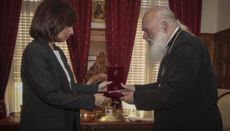 Η Πρέσβης του Λιβάνου στον Αρχιεπίσκοπο Ιερώνυμο (ΦΩΤΟ)