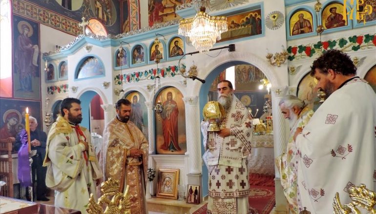 Αρχιερατική Θεία Λειτουργία στον Ι. Ναό Αγίας Παρασκευής στην Χελώνα Άρτης