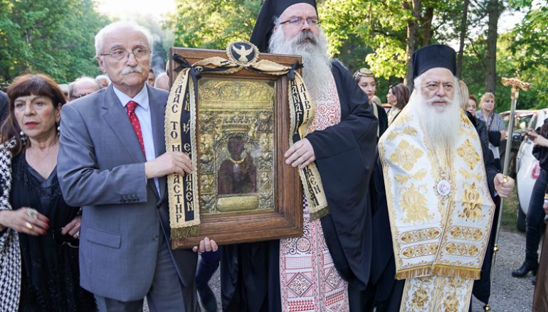 Η Εικόνα της Παναγίας Σουμελά στον Αγ. Γεώργιο Περιστερεώτα (ΦΩΤΟ – ΒΙΝΤΕΟ)