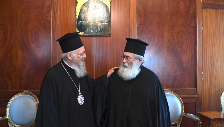 O Αρχιεπίσκοπος Σινά Δαμιανός στο Οικουμενικό Πατριαρχείο (ΦΩΤΟ)