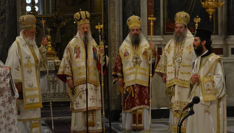 Συλλείτουργο Αρκάδων Ιεραρχών για το Νεομ. Παύλο στην Αθήνα (ΦΩΤΟ)