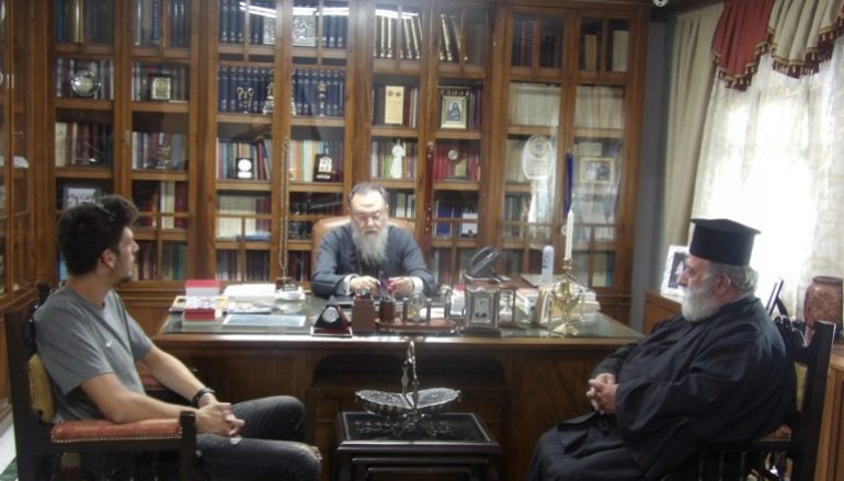 Στον Μητροπολίτη Κορίνθου ο Παγκόσμιος Πρωταθλητής στο ύψος Αντ. Μέρλος