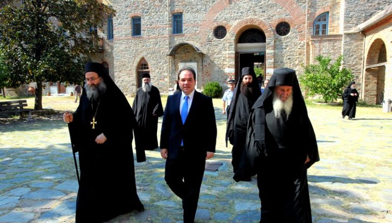 Ο Κωστής Δήμτσας στην Ιερά Μονή των Ιβήρων (ΦΩΤΟ)