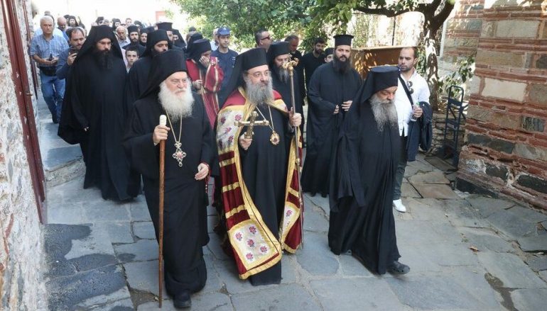 Ο Μητροπολίτης Πατρών στην Ι.Μ.Μ. Βατοπαιδίου για την εορτή της Αγίας Ζώνης