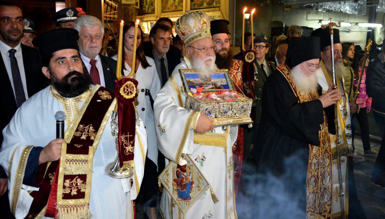 Μεγαλειώδης η υποδοχή της Αγίας Ζώνης στην Τρίπολη (ΦΩΤΟ)