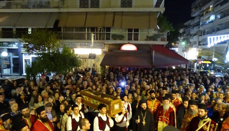 Πάνδημη λιτάνευση του Σκηνώματος του Αγ. Γεωργίου Νεαπολίτου στη Ν. Ιωνία