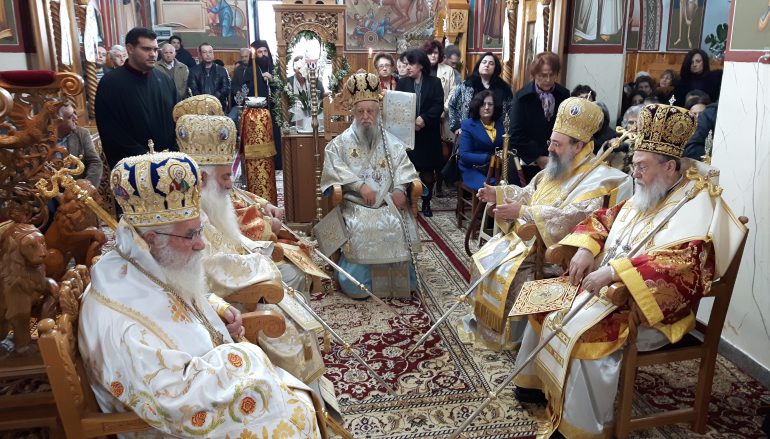 Πολυαρχιερατικό Συλλείτουργο στην Γενέτειρα του Οσίου Πορφυρίου στο Αλιβέρι