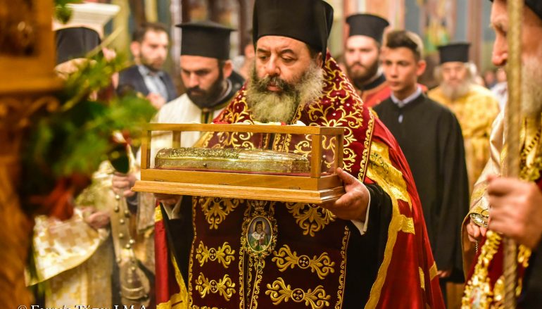 Υποδοχή της Δεξιάς Χείρας του Αγίου Νεκταρίου στην Ι. Μ. Λαγκαδά
