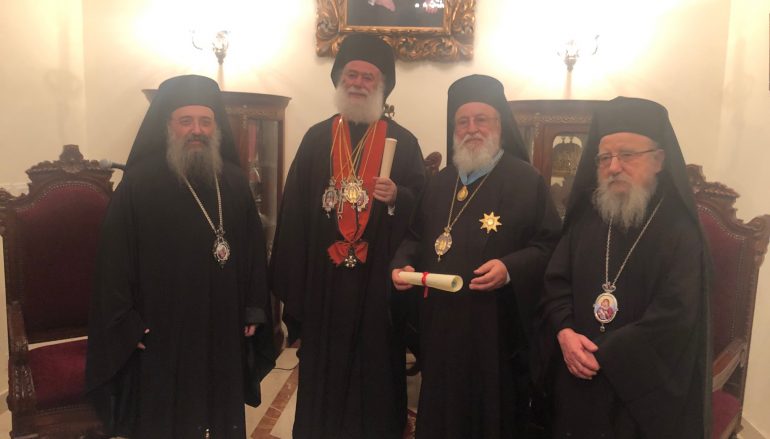 Ὁ Πατριάρχης Ἀλεξανδρείας ἐτίμησε τόν Μητροπολίτη Μαντινείας Ἀλέξανδρο