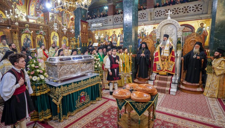 Πολυαρχιερατικός Εσπερινός για τον Πολιούχο Βεροίας Όσιο Αντώνιο τον Νέο