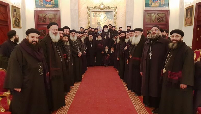 Κληρικοί της Κοπτικής Εκκλησίας στο Πατριαρχείο Αλεξανδρείας