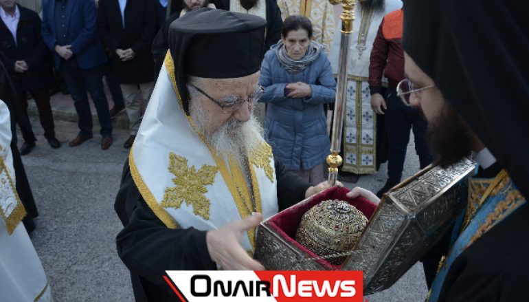 Το Μεσολόγγι υποδέχθηκε την Τίμια Κάρα του Αγίου Παρθενίου