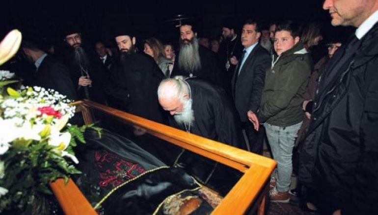 Ο Αρχιεπίσκοπος στον Εσπερινό στην ιστορική Μονή του Οσίου Λουκά