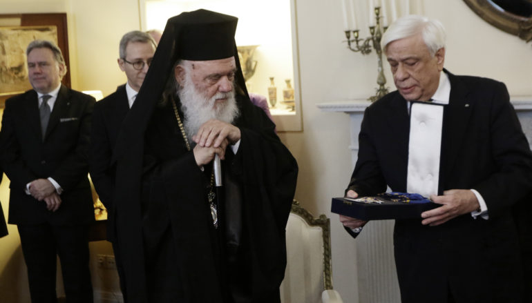 Ο Πρόεδρος της Δημοκρατίας τίμησε τον Αρχιεπίσκοπο Ιερώνυμο
