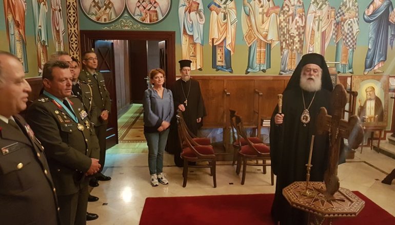 Ο Πατριάρχης Αλεξανδρείας τίμησε τον Αρχηγό της Εθνικής Φρουράς Κύπρου