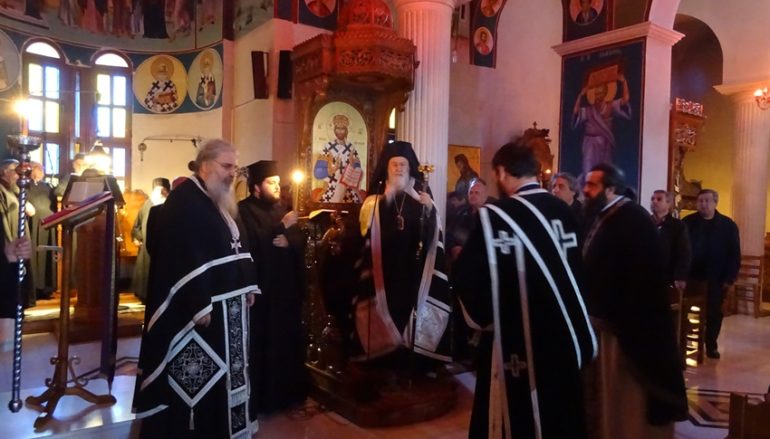 Προηγιασμένη Θ. Λειτουργία από τον Μητροπολίτη Κορίνθου