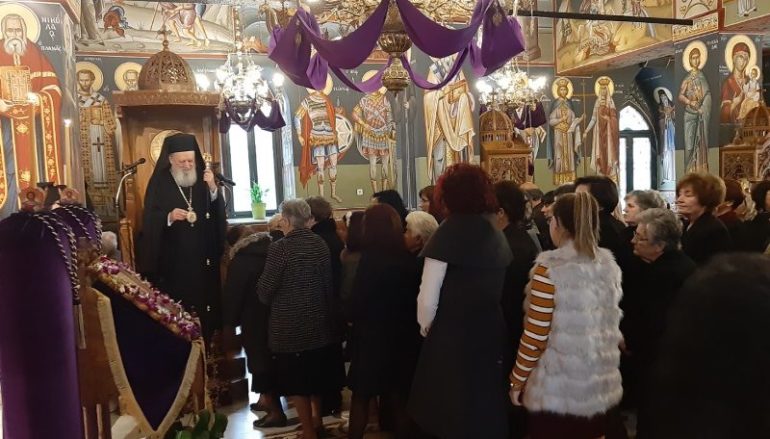 Ο Μητροπολίτης Χαλκίδος στον Άγιο Νικόλαο Ψαχνών Ευβοίας