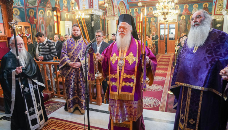 Προηγιασμένη Θεία Λειτουργία από τον Μητροπολίτη Βεροίας