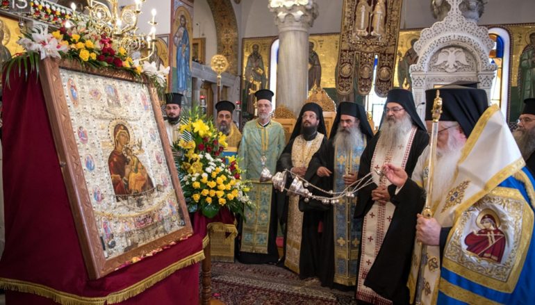 Αφίχθη στο Βόλο η Εικόνα της Παναγίας Φοβεράς Προστασίας