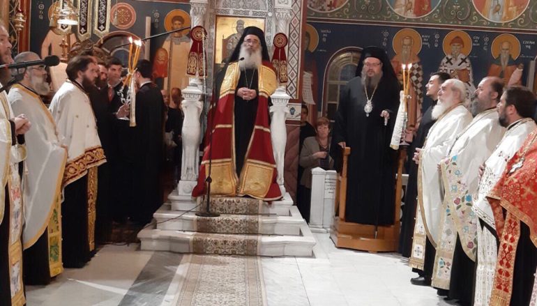Ο Αρχιεπίσκοπος Μαδάβων στη Μητρόπολη Λαρίσης
