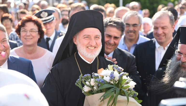 Λαμπρή η υποδοχή του Αρχιεπισκόπου Αμερικής στη Νέα Πέλλα