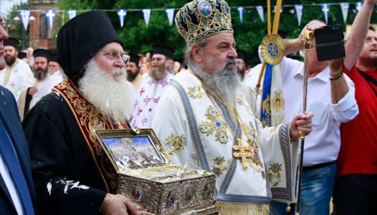 Την Αγία Ζώνη της Παναγίας υποδέχθηκε η Δράμα