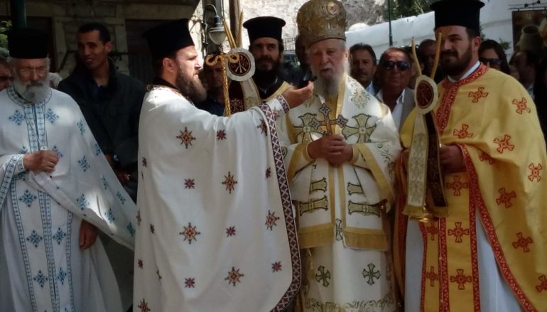 Ο Μητροπολίτης Καρυστίας Σεραφείμ στην γενέτειρά του