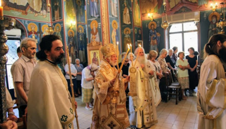 Ὁ Μητροπολίτης Φιλαδελφείας Μελίτων στόν Ἅγιο Διονύσιο Ναυπάκτου