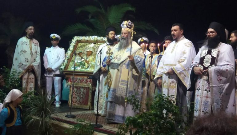 Πάνδημη λιτανεία της Παναγίας Τριχερούσας στην Κατερίνη