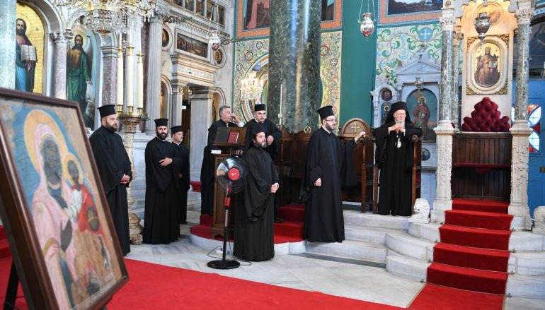 Ο Οικ. Πατριάρχης στο Ναό της Παναγίας Ελπίδος στο Κοντοσκάλι