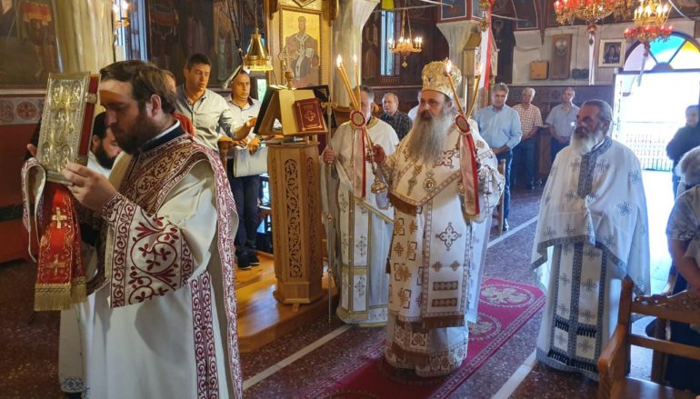 Ο Μητροπολίτης Σταγών Θεόκλητος στο Ορθοβούνι Τρικάλων
