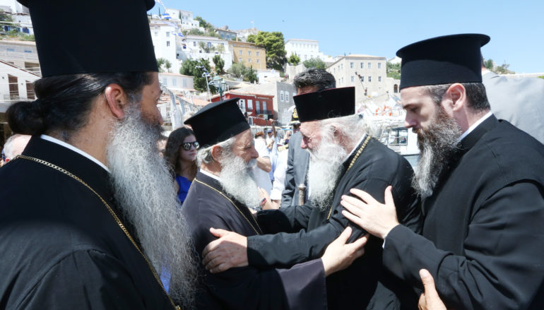 Ο Αρχιεπίσκοπος στην Ύδρα για τον εορτασμό της Παναγίας