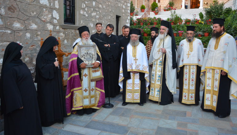 Η Μυροβλίζουσα Παναγία Μαλεβή στο μόνιμο Θρόνο της