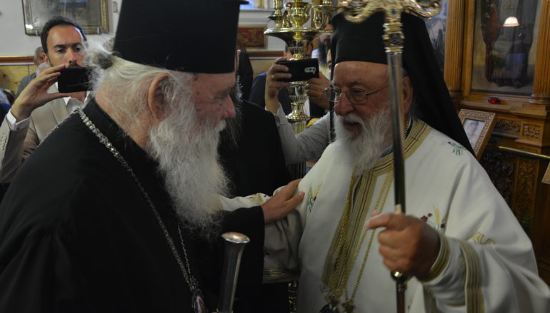 Ο Αρχιεπίσκοπος στα Ονομαστήρια του Μητροπολίτη Μαντινείας
