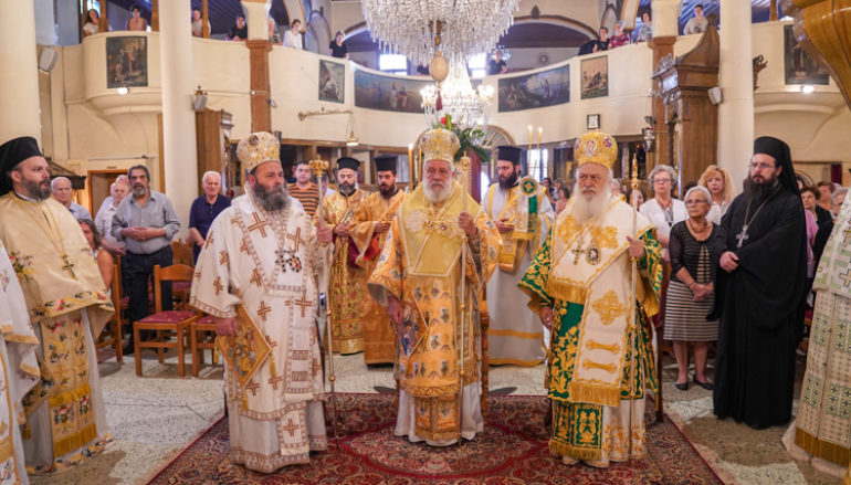Αρχιερατικό Συλλείτουργο για τον Πολιούχο της Νάουσας Όσιο Θεοφάνη