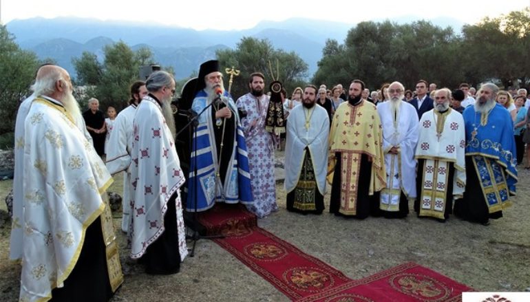 Αρχιερατικός Εσπερινός στη ‘’Βασιλική του Οσίου Νίκωνος’’’ στην αρχαία Σπάρτη