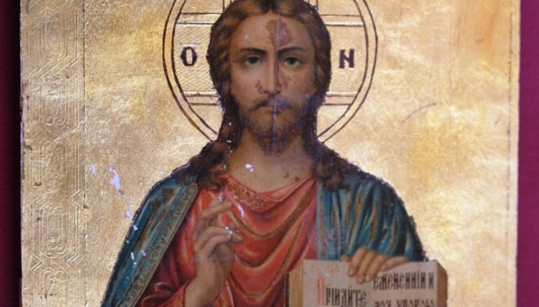 Εικόνα του Χριστού Παντοκράτορος στο Κειμηλιαρχείο της Ι. Μ. Σερρών