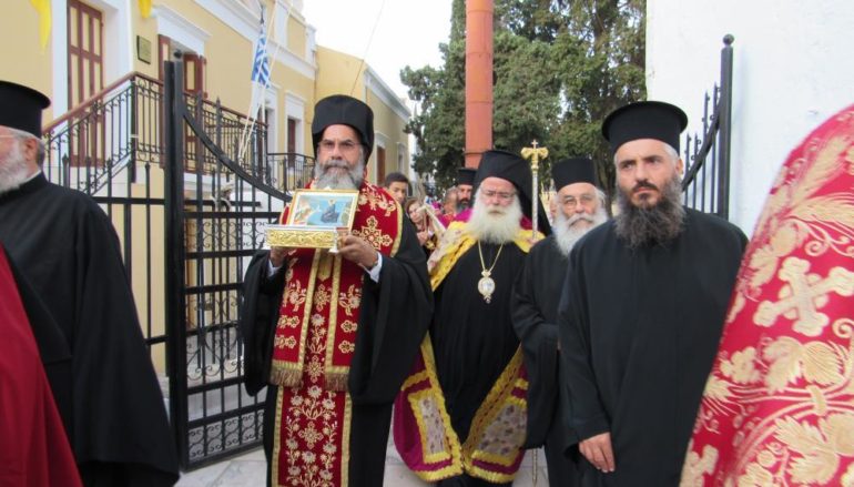 Μετακομιδή αποτμήματος Λειψάνου του Οσίου Ιωσήφ Γεροντογιάννη στη Σύμη