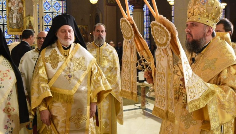 Συλλείτουργο Επιφανίου Κιέβου και Ελπιδοφόρου Αμερικής στη Νέα Υόρκη
