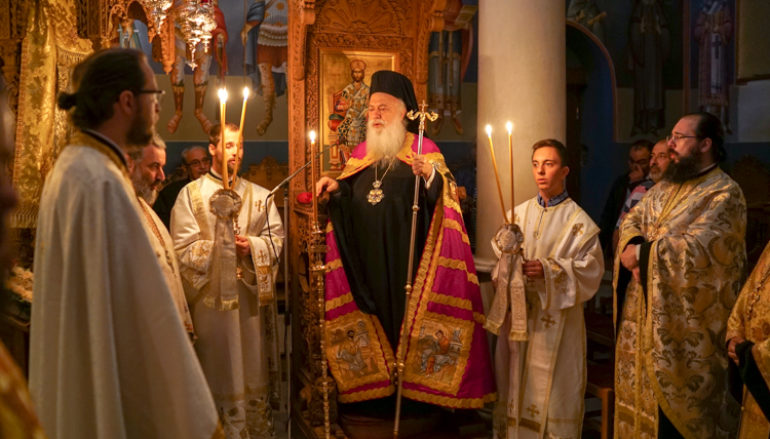 Πανηγυρικός Εσπερινός της Οσίας Μεθοδίας της εν Κιμώλω στη Νάουσα