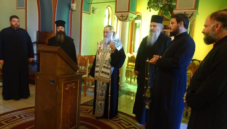 Τρισάγιο στο μακαριστό Αρχιεπίσκοπο Χριστόδουλο από τον Μητροπολίτη Κορίνθου
