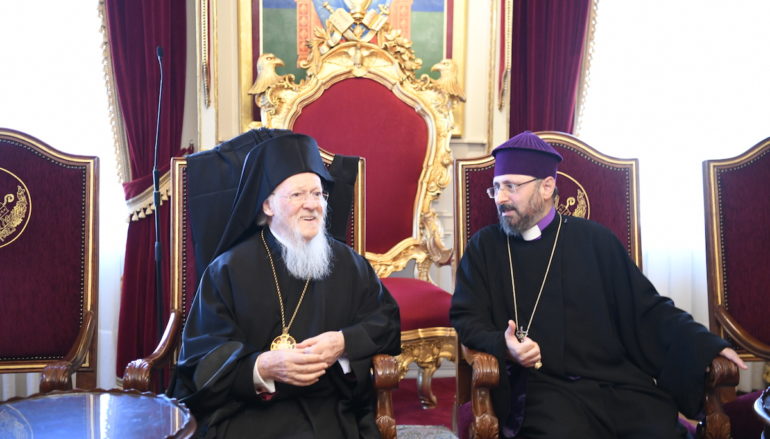 Ευχές του Οικ. Πατριάρχη στον νεοεκλεγέντα Αρμένιο Πατριάρχη στην Τουρκία