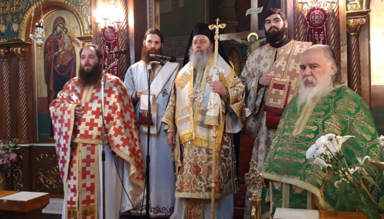 Ο Επίσκοπος Κερνίτσης στον Ι. Ναό Αγίου Νεκταρίου Πατρών