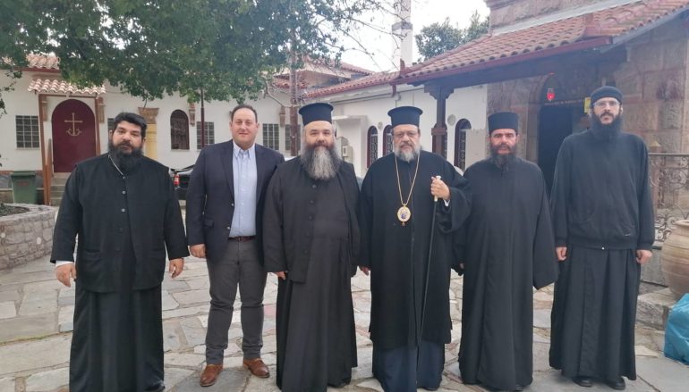 Ο Μητροπολίτης Μεσσηνίας στην Ιερά Μονή Αγάθωνος