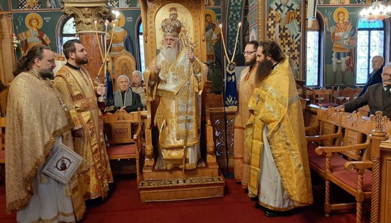 Ο Μητροπολίτης Λαοδικείας στον Ι. Ναό Αγίας Μαρίνας Ηλιουπόλεως
