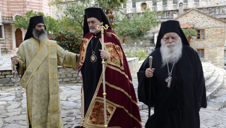 Ο Μητροπολίτης Γαλλίας στην Ιερά Μονή Ξενοφώντος