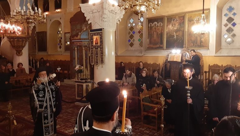Προηγιασμένη Θεία Λειτουργία από τον Μητροπολίτη Μαντινείας